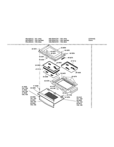 Door Diagram and Parts List for HBL436AUC 01 Bosch Wall Oven