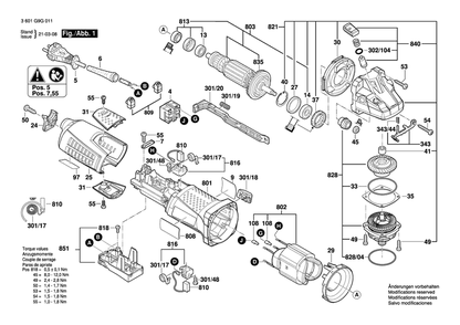 Part Location Diagram of 1600A00XL5 Bosch Tool PROTECTIVE COVER