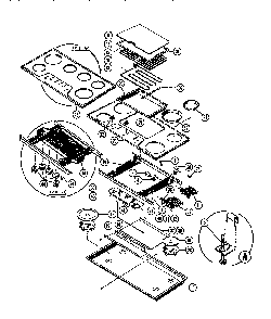 Section 3 Diagram and Parts List for TMH46  Thermador Cooktop