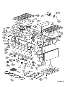 Console Diagram and Parts List for GCRG304  Thermador Range