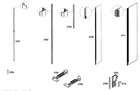 Strip Assy Diagram and Parts List for T36BT71FS 08 Thermador Refrigerator