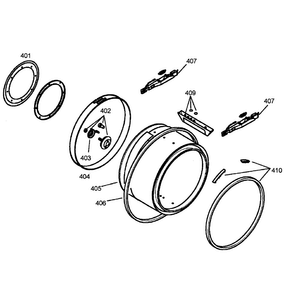 Drum Assy Diagram and Parts List for WTA3500UC 13 Bosch Dryer
