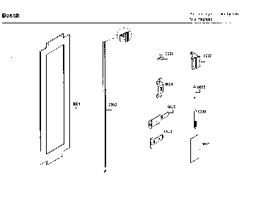 Mounting 2 Diagram and Parts List for B18IF800SP 02 Bosch Freezer
