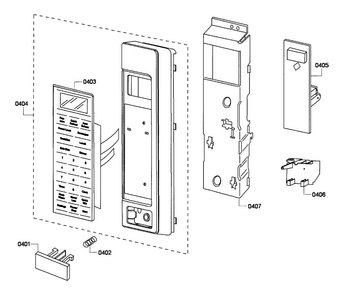 Control Panel Diagram and Parts List for HBL5720UC 06 Bosch Microwave