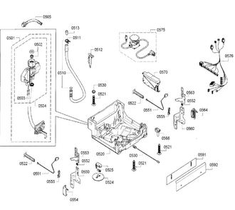 Base Diagram and Parts List for SPX5ES55UC 28 Bosch Dishwasher