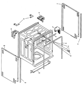 Tank Assy Diagram and Parts List for SHU3336UC 06 Bosch Dishwasher