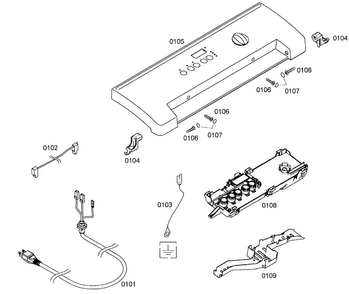 Control Panel Diagram and Parts List for WTMC8521UC 05 Bosch Dryer