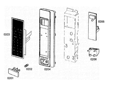 Control Panel Diagram and Parts List for MBES01  Thermador Microwave