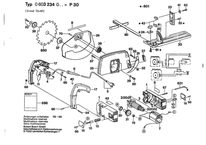 Part Location Diagram of 1609200748 Bosch On-Off Switch