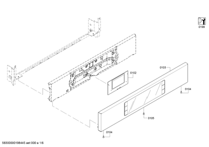 Diagram 1 Diagram and Parts List for HBLP451LUC-02  Bosch Wall Oven