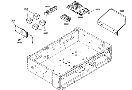 Control Assy Diagram and Parts List for PRL364EDG02  Thermador Range