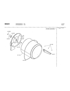 Drum Assembly Diagram and Parts List for WTMC6300US 01 Bosch Dryer