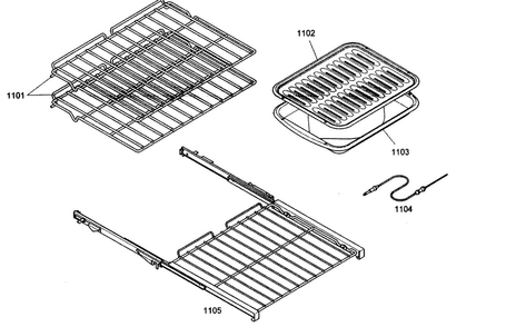 Oven Shelfs Diagram and Parts List for MEM271EB01  Thermador Microwave