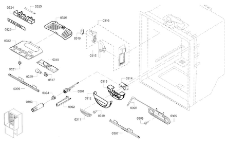 Part Location Diagram of 00798469 Bosch WATER FILTER