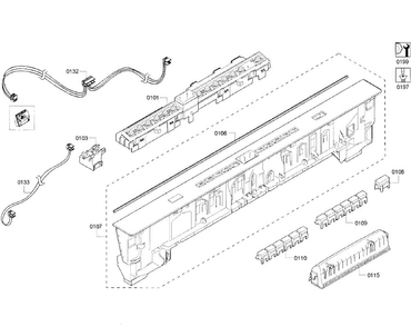 Control Panel Diagram and Parts List for SHP65T56UC 07 Bosch Dishwasher