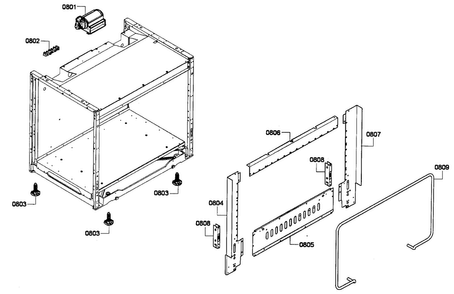 Frame Assy Diagram and Parts List for PRL364GDH-01  Thermador Range