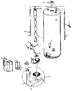 Replacement Parts Diagram and Parts List for 153334350  Kenmore Water Heater