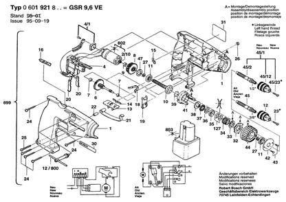 Section 1 Diagram and Parts List for 0601921827  Bosch Screwdriver