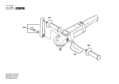 Section 2 Diagram and Parts List for GPO12 0601366039 Bosch Sander Polisher