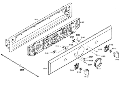 Control Panel Diagram and Parts List for POM301 02 Thermador Microwave