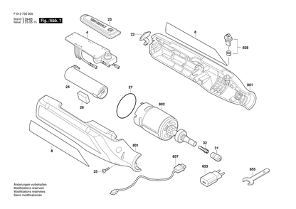 Diagram Diagram and Parts List for 7350-PET F 013 735 001 Bosch Router
