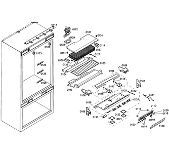 Control Assy Diagram and Parts List for T36IT71NNP 12 Thermador Refrigerator