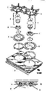 Section 3 Diagram and Parts List for E12MWC  Thermador Cooktop