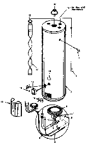 Replacement Parts Diagram and Parts List for 153335520  Kenmore Water Heater