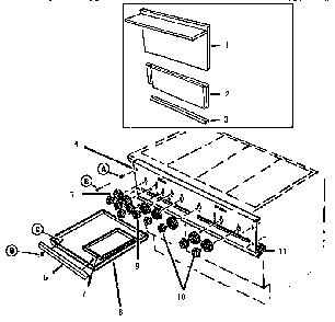 Control Panel & Related Parts Diagram and Parts List for GCR486GD  Thermador Range
