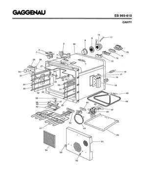 02 - CAVITY Diagram and Parts List for EB965-610  Bosch Range