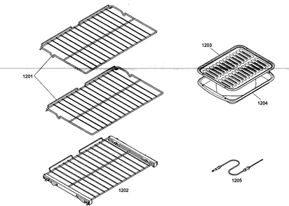 Racks Diagram and Parts List for MEMW301ES01  Thermador Microwave