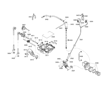 Pump Assembly Diagram and Parts List for WFMC640SUC 01 Bosch Washer