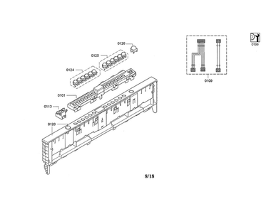 Operating Module/Panel Frame Diagram and Parts List for DWHD640JFP C9 Thermador Dishwasher