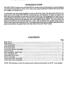 Introduction Diagram and Parts List for CMT127N-01  Thermador Microwave