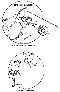 Oven Light Diagram and Parts List for ESC30CVB-01  Thermador Range