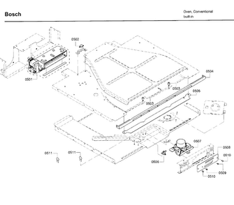 Latch Diagram and Parts List for HBL8651UC 02 Bosch Wall Oven