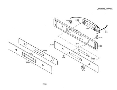Control Panel Diagram and Parts List for HBN5045AUC 01 Bosch Wall Oven