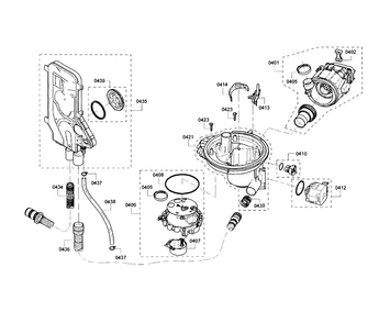 Pump Diagram and Parts List for SHX65T55UC 02 Bosch Dishwasher
