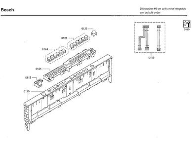 Control Panel Diagram and Parts List for SHX7ER55UC 50 Bosch Dishwasher