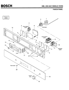 Part Location Diagram of 00239443 Bosch PANEL-FACIA