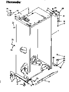 Cabinet Diagram and Parts List for TSS36DAW-06  Thermador Refrigerator