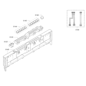 Control Panel Diagram and Parts List for SGX68U55UC B3 Bosch Dishwasher