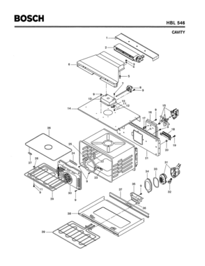 02 - CAVITY Diagram and Parts List for HBL546  Bosch Range