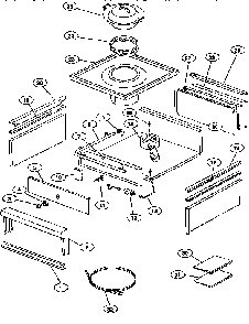 Replacement Parts Diagram and Parts List for GP24WK  Thermador Cooktop