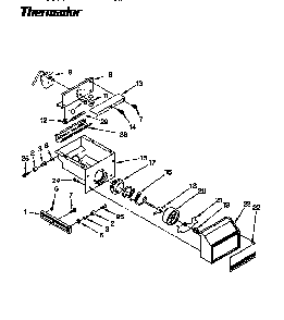 Ice Container Diagram and Parts List for TSS36DAW-06  Thermador Refrigerator