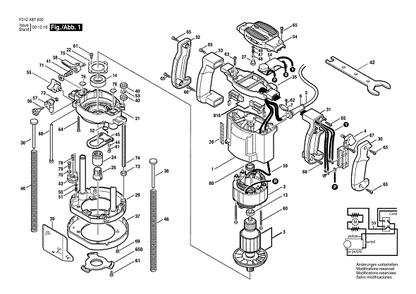 Bosch Hd1875type1 (F012187500) Diagram and Parts List for HD1875 (TYPE 1)(F012187500) Bosch Router