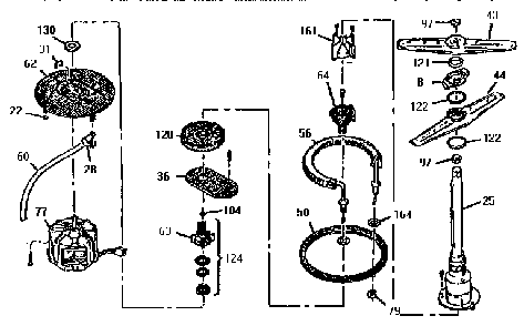 Motor Diagram and Parts List for WSK2300  Thermador Dishwasher