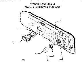Switch Assembly Mod. Hb30qw/36qw Diagram and Parts List for HB30QW  Thermador Range Hood