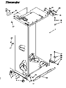 Cabinet Diagram and Parts List for TSS48DAW-06  Thermador Refrigerator