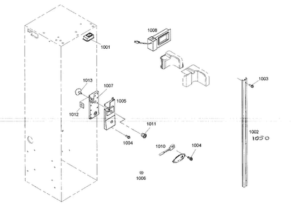 Thermostat Assy Diagram and Parts List for KBUIT4255E 01 Thermador Refrigerator